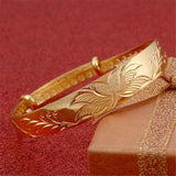 Flower Charm Bracelet Bangle Wedding Jewelry Gift