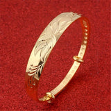 Flower Charm Bracelet Bangle Wedding Jewelry Gift