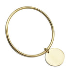 Custom Laser Logo Bracelet Round Charm Pendant Style Jewelry