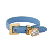 Leather Bangle Bracelet CZ Adjustable Wristband Sport Jewellery Gift