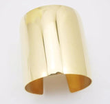 316L Stainless Steel Punk Style Wide Cuff Bangle Bracelet for Women