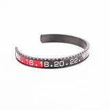 High Men Jewelry 316L Stainless Steel Speed Numerals Bracelet Bangle