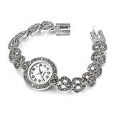 Tibetan Silver Bracelet Wristwatch + Bangles + Crystal Bracelet Combo
