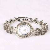 Tibetan Silver Bracelet Wristwatch + Bangles + Crystal Bracelet Combo