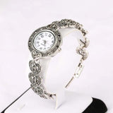 Tibetan Silver Bracelet Wristwatch + Bangles + Crystal Bracelet Combo