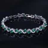 Dark Crystal Tennis Bracelet with Cubic Zirconia Stone