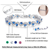 Dark Crystal Tennis Bracelet with Cubic Zirconia Stone