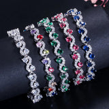 Dark Crystal Tennis Bracelet with Cubic Zirconia Stone