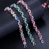 Dark Crystal Tennis Bracelet with Cubic Zirconia Stone