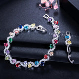 Dark Crystal Tennis Bracelet with Cubic Zirconia Stone