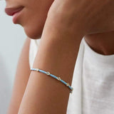 Colorful Summer Jewelry Pastel CZ Band Open Bangle For Women