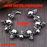 316L Stainless Steel Dragon Punk Skull Men's Bracelet LLBC8-036R