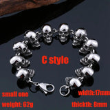 316L Stainless Steel Dragon Punk Skull Men's Bracelet LLBC8-036R