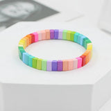 Bohemian Enamel Women's Bracelets - Letters Matching Bangle Jewelry