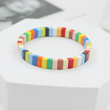 Bohemian Enamel Women's Bracelets - Letters Matching Bangle Jewelry