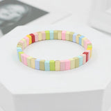 Bohemian Enamel Women's Bracelets - Letters Matching Bangle Jewelry