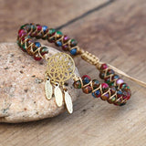 4mm Cloisonne Dream Catcher Charm Bracelet Men Women Yoga Hope Jewelry