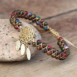 4mm Cloisonne Dream Catcher Charm Bracelet Men Women Yoga Hope Jewelry
