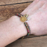 4mm Cloisonne Dream Catcher Charm Bracelet Men Women Yoga Hope Jewelry