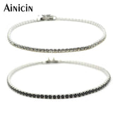 Hypoallergenic Stainless Steel CZ Tennis Link Bracelet 3mm Wide