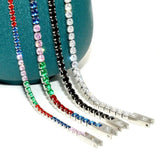Hypoallergenic Stainless Steel CZ Tennis Link Bracelet 3mm Wide