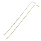Evil Eye Turquoise Stone Tennis CZ Chain Bracelet for Women