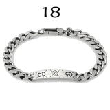Skull Bracelet C Letter Punk Style Stainless Steel Hip Hop