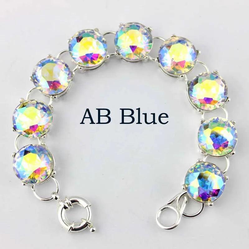 Glass Crystal Button Dot Bracelets Bangles Women's Jewelry