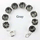 Glass Crystal Button Dot Bracelets Bangles Women's Jewelry