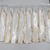5pcs Chain ID Bracelet Stainless Steel Bangle 8.66''