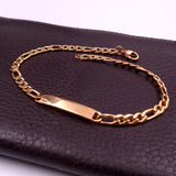 5pcs Chain ID Bracelet Stainless Steel Bangle 8.66''