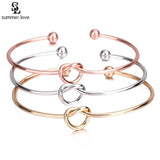 10pcs/lot Love Knot Bracelet Adjustable Cuff Bangles For Women