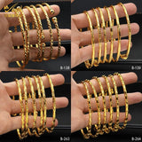 4PCS African Arabic Copper Bangle Bracelet Nigerian Bridal Wedding Jewelry