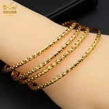 4PCS African Arabic Copper Bangle Bracelet Nigerian Bridal Wedding Jewelry