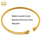 4PCS African Arabic Copper Bangle Bracelet Nigerian Bridal Wedding Jewelry