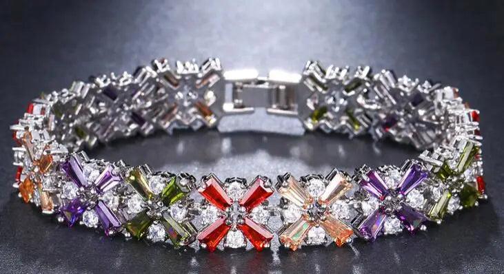 Crystal Bracelet Charm Bangles Wedding Jewelry