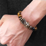 Copper Pixiu Feng Shui Tiger Eye Bracelet 10mm