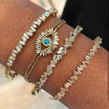 CZ Eye Bracelet Women's Turquoise Evil Eye Jewelry