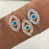 CZ Eye Bracelet Women's Turquoise Evil Eye Jewelry