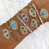 CZ Eye Bracelet Women's Turquoise Evil Eye Jewelry