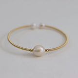 Freshwater Pearl Bracelet Necklace Set Adjustable Charm Jewelry Gift