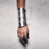 Geometric Bracelet Silver Leather Jewelry Christmas Gift