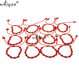 12 Pieces 6MM Glass Eye/Crystal Baby Bracelet Exorcism Protection