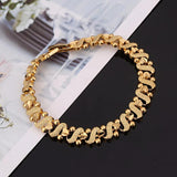 24K Vacuum Plated Heart Cuff Wide Bracelet Unisex Bangle