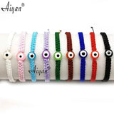 9 MM Resin Flat Eyes Adult Braided Bracelet, Exorcism Protection Gift
