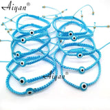 9 MM Resin Flat Eyes Adult Braided Bracelet, Exorcism Protection Gift