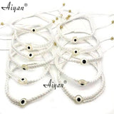 9 MM Resin Flat Eyes Adult Braided Bracelet, Exorcism Protection Gift
