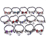 10pcs Snap Beads Leather Snap Button Bracelet for Women