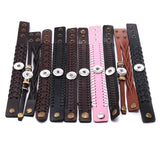 10pcs Snap Beads Leather Snap Button Bracelet for Women