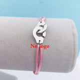 Stainless Steel Handcuff Bracelet Rope Chain Adjustable Size